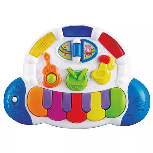 PIANO MUSICAL CON LUZ Y SONIDO EN CAJA