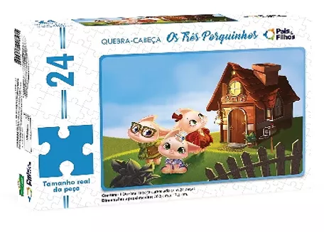 ROMPECABEZA PCS - TRES PORQUINHOS - UNICA