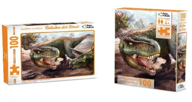 ROMPECABEZA 100 PCS - BATALHA DOS DINOS -
