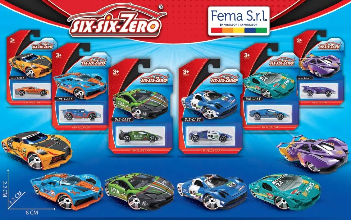Autos carrera  de aleación (6 modelos)