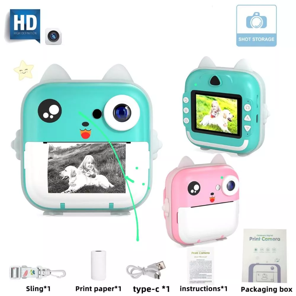 CAMARA INSTANTANEA, CON IMPRESORA, PANTALLA 2.4