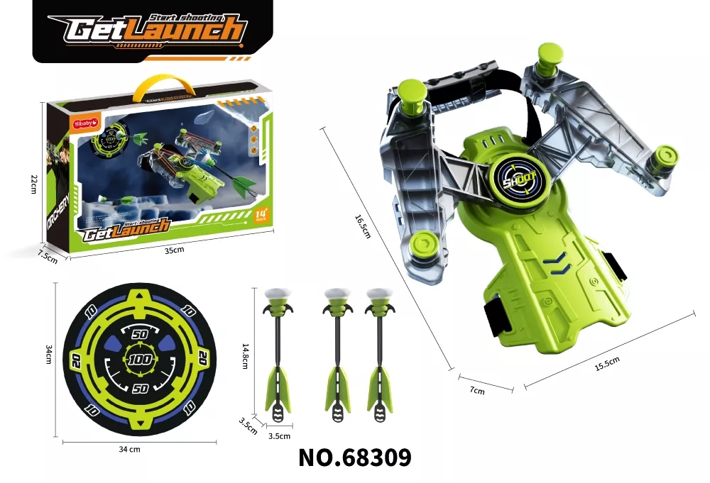 ARQUERÍA DE MUÑECA GET LAUNCH LANZADOR CON BLANCO Y FLECHAS