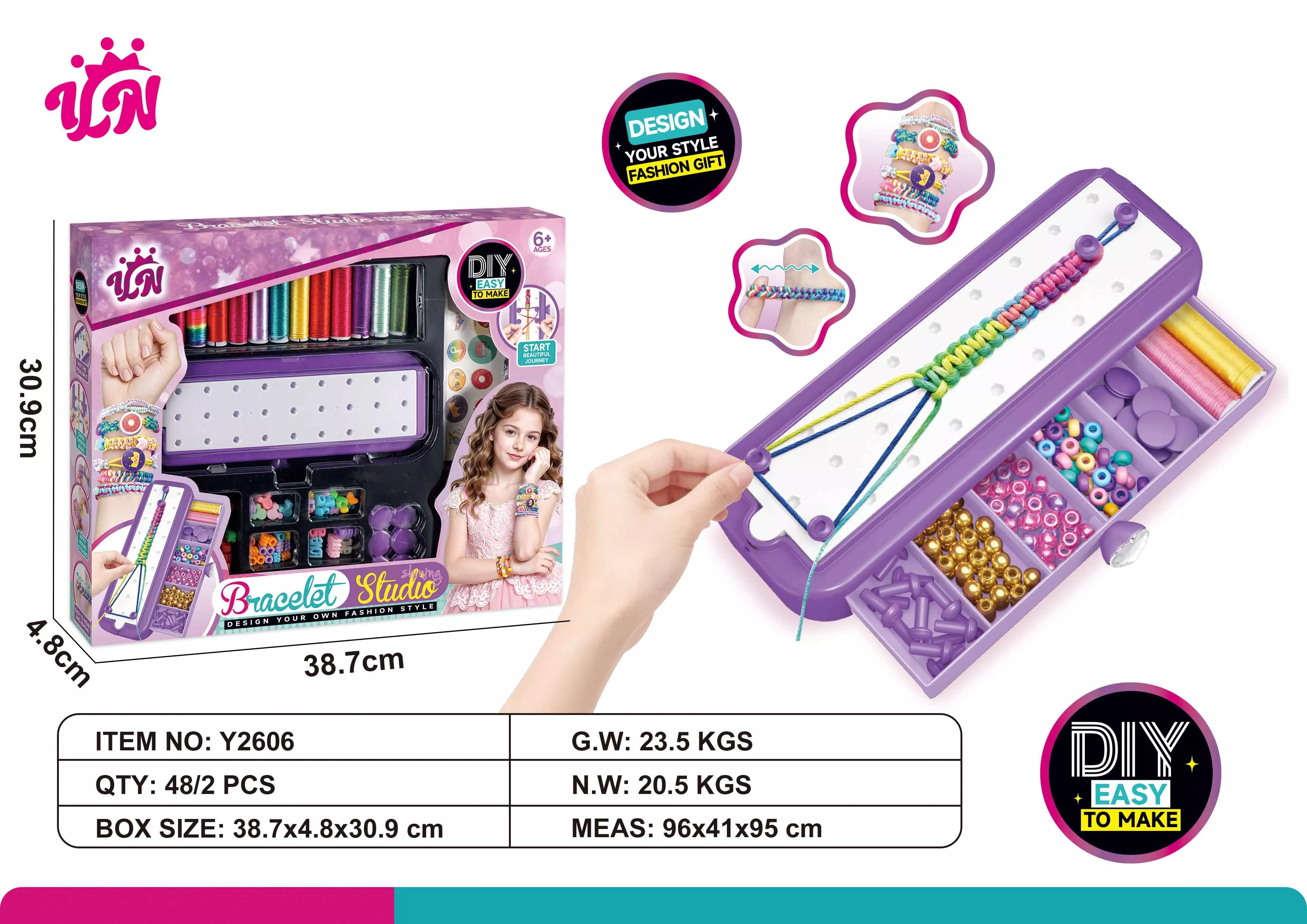 KIT VIOLETA PARA HACER PULSERAS  