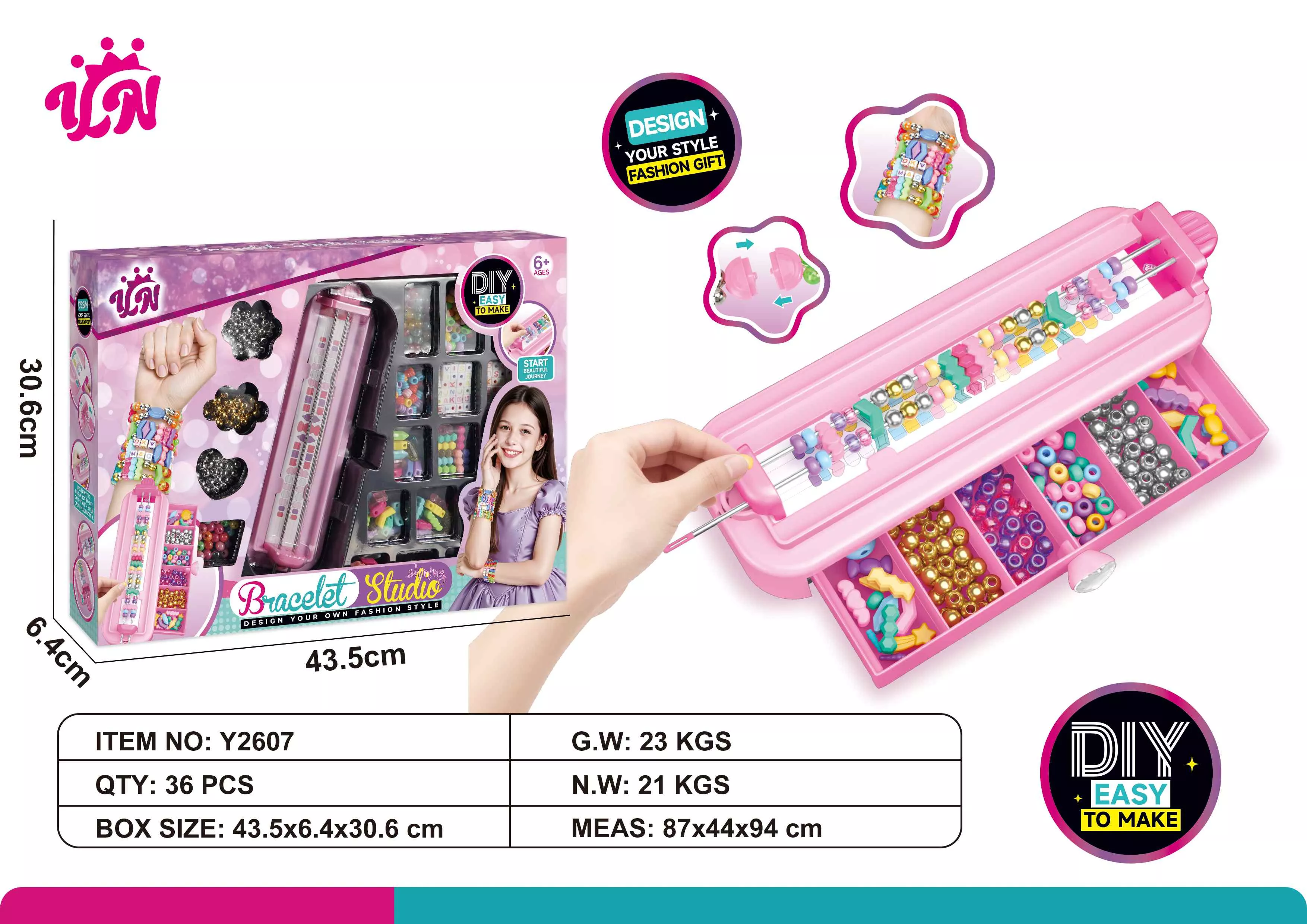 KIT ROSA PARA HACER PULSERAS 